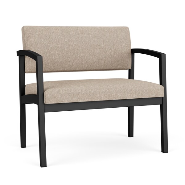 Lesro Lenox Steel Chair, Stone (Beige) Seat, Stone Back, 33 W 24.5 L 32 H, Linette Vinyl Seat LS1401 - main